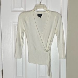 White Wrap Around Cardigan